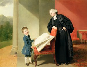 Pastori Randall Burroughes ja hänen poikansa Ellis, 1769